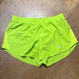 Nike Women's Neon Yellow Athletic Shorts